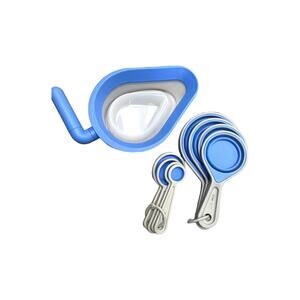Prepology 9-Pack Silicone Collapsible Measuring Set Blue